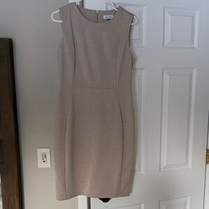 Calvin Klein Women's Taupe Midi Dress